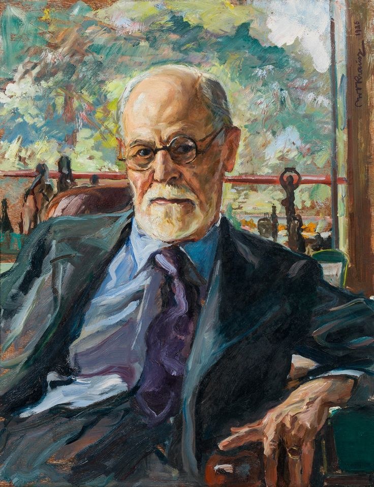Retrato pintado de Sigmund Freud